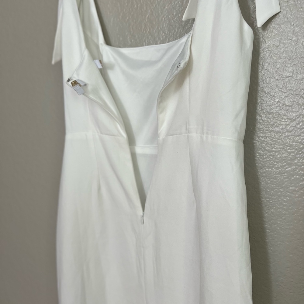 NWOT Your Sweetie White Tie-Strap Column Maxi Dress - Picture 8 of 9